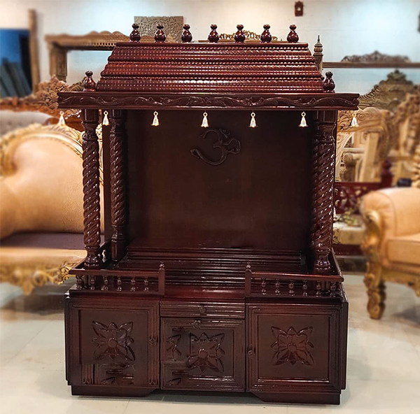 Big Wooden Temple for Home Manufacturer in Ahmedabad