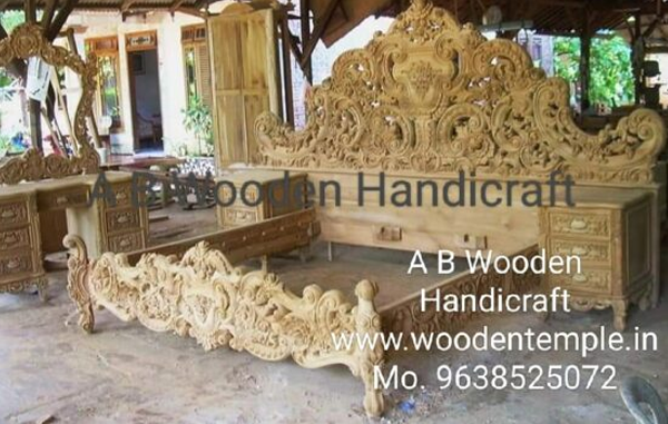 Wooden Double Beds-12